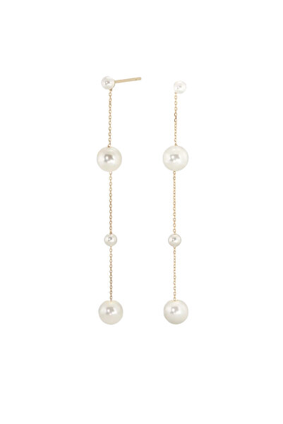 Lisa&Co. Cercei Argint Pearl Drip Drop II Argint placat cu rodiu / Shellpearl...