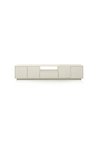 Midas Furniture حامل تلفزيون خشبي 220×41×46 سم أبيض اللون