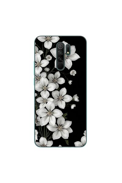 OEM Husa compatibila cu Xiaomi Redmi 9 Silicon Gel Tpu Model Pure White Flowers