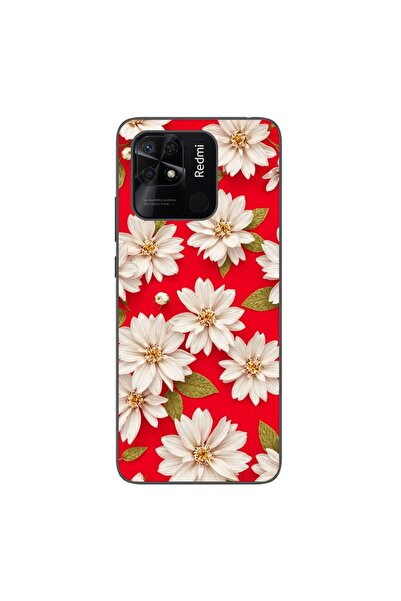 OEM Husa compatibila cu Xiaomi Redmi 10C Silicon Gel Tpu Model White Flowers ...