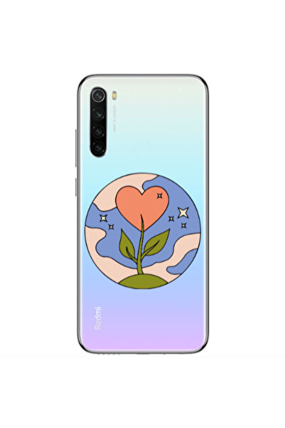 Other Xiaomi Redmi Note 8 Hearted Flower Transparent Silicone TPU Θήκη