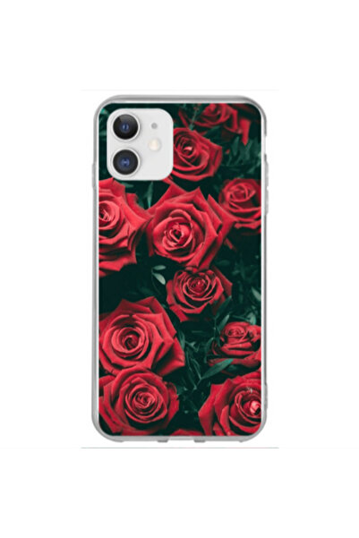 Other Apple iPhone 12 Mini Red Roses Transparent Silicone TPU Θήκη
