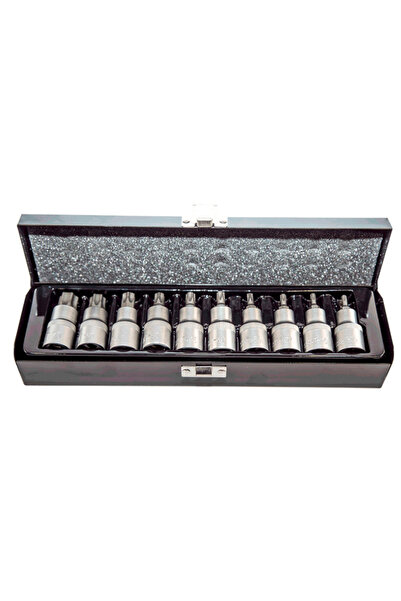 Generic Brand 11 piece 1/2in drive cr-v torx socket set