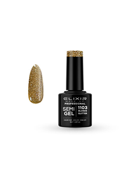 Elixir SEMI GEL (ΗΜΙΜΟΝΙΜΟ ΒΕΡΝΙΚΙ) - 1103 (BLONDE GLITTER) 8ML