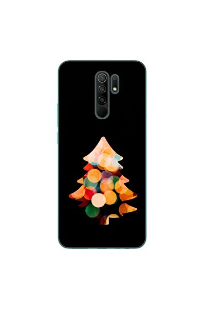 OEM Калъф за Xiaomi Redmi 9, силиконов гел TPU, с десен на коледно дърво, чер...