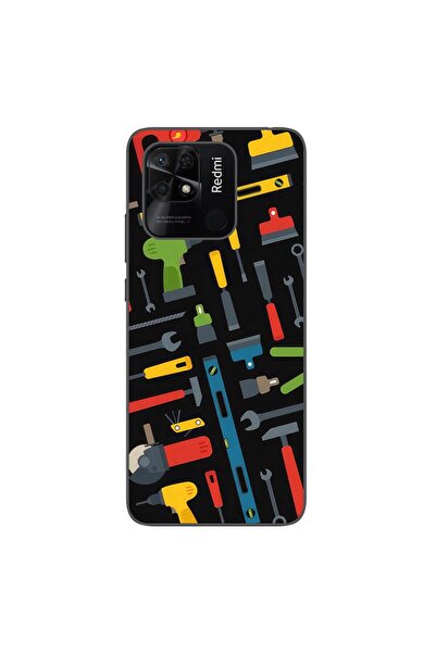 OEM Θήκη συμβατή με Xiaomi Redmi 10C από σιλικόνη gel TPU με σχέδιο εργαλείων