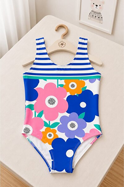 My Kids Wear Girl's Holiday Star One-Piece Swimsuit 12813
