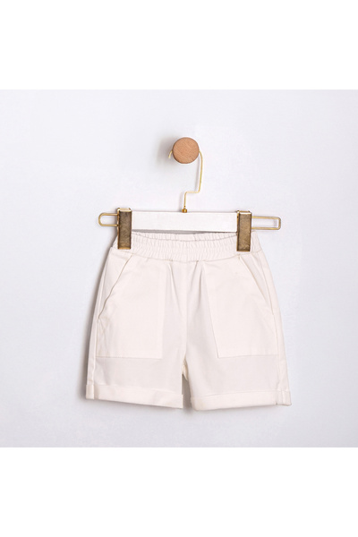Coolimino Men's Ecru Off-White Pocket Shorts Cotton