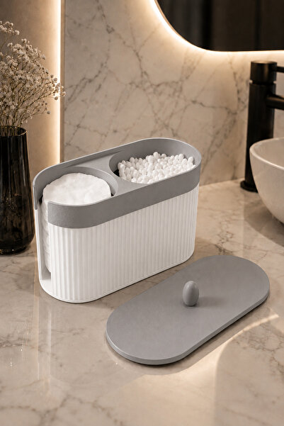 Arvella Studio Cotton Swab and Earbud Organizer – Bathroom Countertop Cotton ...