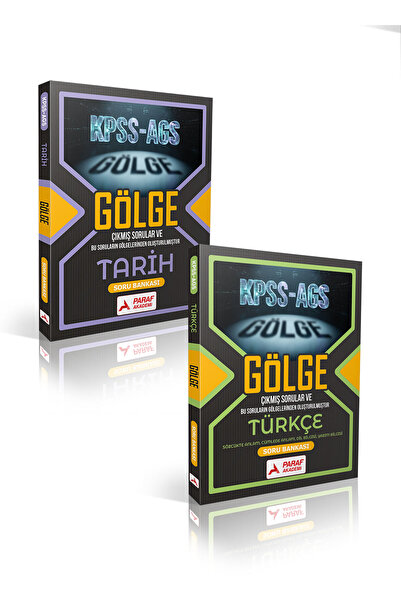 Paraf Akademi KPSS-AGS TARİH-TÜRKÇE ÇIKMIŞ SORULAR ve GÖLGE SORU BANKASI SETİ