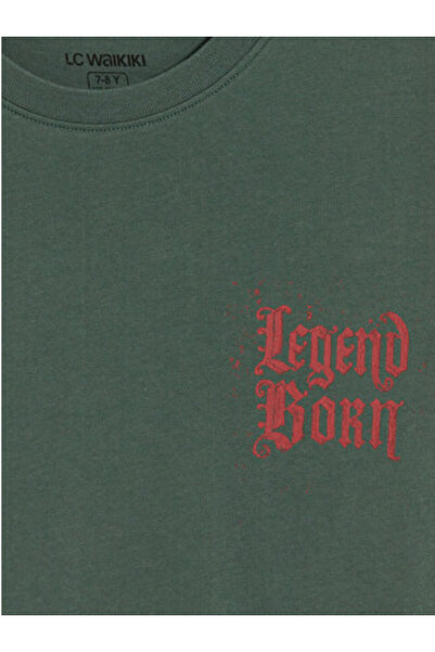 LC Waikiki New Season Green Printed Boys' T-Shirt