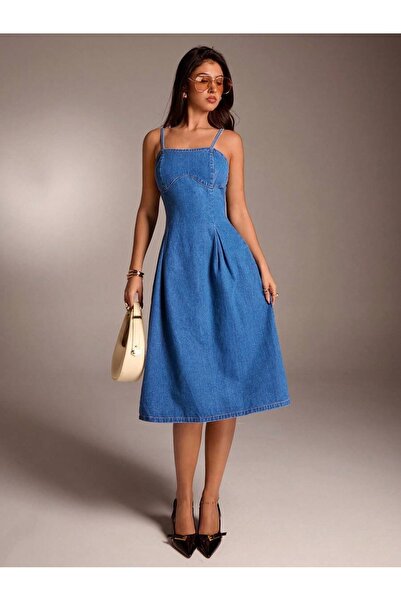 Iuliashop Rochie midi Jolia din denim - XS