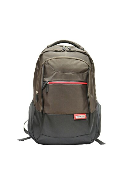 Lamonza Rucsac Laptop Minsk 47x33x18 cm kg compatibil 15" maro/ negru