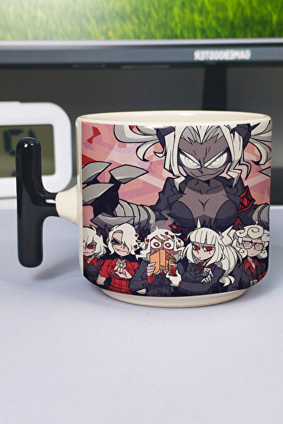 ZipZap Helltaker Printed Ceramic Luxury Mug (1 Piece) T-Shaped Special Black ...