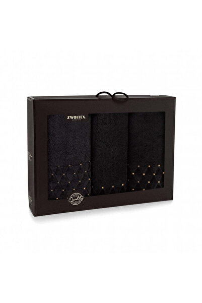 Zwoltex Towel Top Bottom Set OSCAR AB black 30x50 50x100 70x140 500GSM