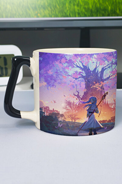ZipZap Sousou No Frieren Anime Printed Ceramic Luxury Mug (1 Piece) Custom Bl...