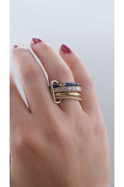 Jerie Set of 4 Enameled Design Rings