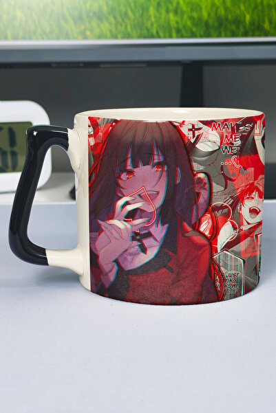 ZipZap Kakegurui Anime Printed Ceramic Luxury Mug (1 Piece) Custom Black Hand...
