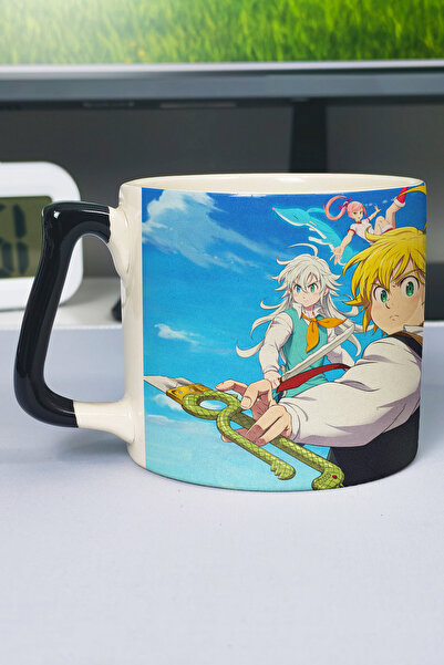ZipZap Nanatsu No Taizai Anime Printed Ceramic Luxury Mug (1 Piece) Custom Bl...