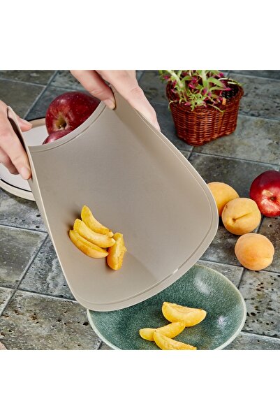 Mutfak Köşesi Novvo Flexible Plastic Cutting Mat 23X34 cm Beige with Overflow...