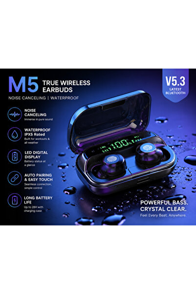 EasyLife M5 Pro Bluetooth 5.3 True Wireless Earbuds – Noise Cancelling, Water...