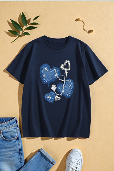 trendypassion Μπλουζάκι Unisex Heart Printed Design
