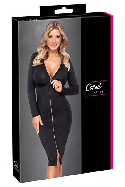 Cottelli Lenjerie intimă pentru femei – Rochie de petrecere cu fermoar XL Neg...