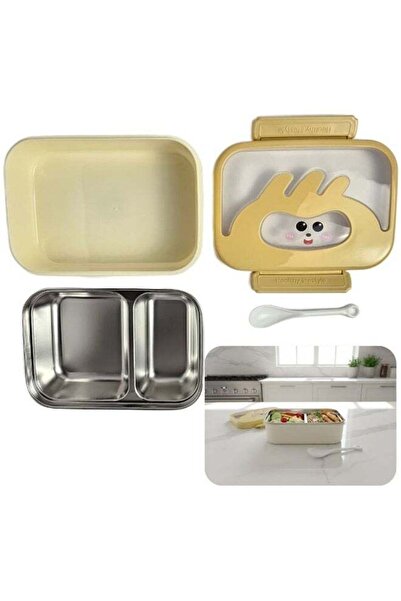 SOBHYS Stainless Steel Lunch Box with Removable Inner Tray, Silicone Seal, Sa...