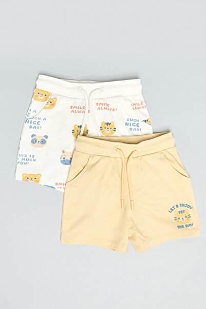 R&B 2 Pack Print Shorts with Drawstring Waist