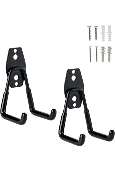 The Bros 2-Pack Heavy Duty Utility Garage Hooks - Wall Mount Hanging Storage ...