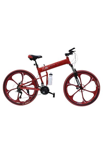 Star Kids Foldable Mountain Bike 26 Inch 3-Blade Rim Shock Absorbers Disc Brakes