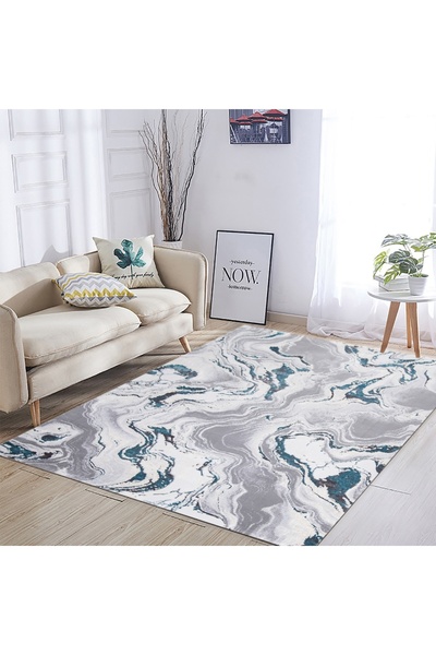RONAS Covor modern, dreptunghiular pentru dormitor Royal River 7367A Turcoaz,...