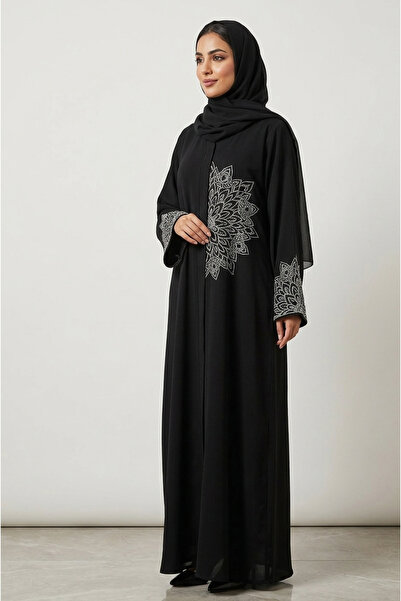 Ameerat Handwork Open Abaya with nida fabric