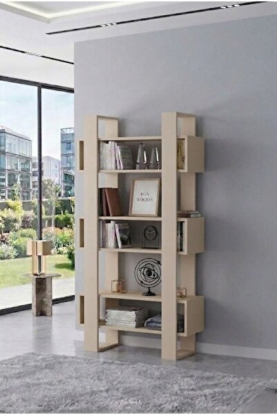EGN WOODS Modern Dekoratif Kitaplık - 180x80 cm Kütüphane - Çok Renk Seçenekl...