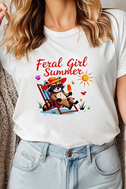 Sarah's Boutique Women's T-shirt – 100% cotton – Feral Raccoon