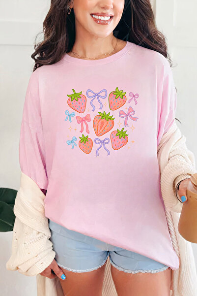 Sarah's Boutique Women's T-shirt – 100% cotton – Berry Bows