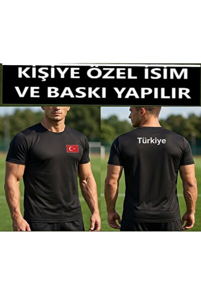tahaspor Özel Isim Yazılır Türkiye Armalı Özel Üretim Unısex Forma T-Shirt Si...
