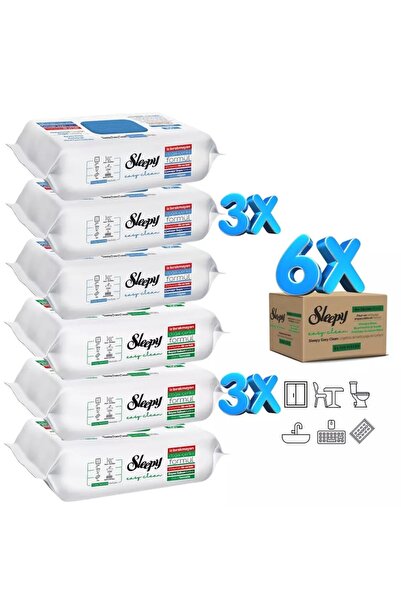 Sleepy PACHET - 6 X Servetele Umede Easy Clean Multisuprafete cu sapun si bic...
