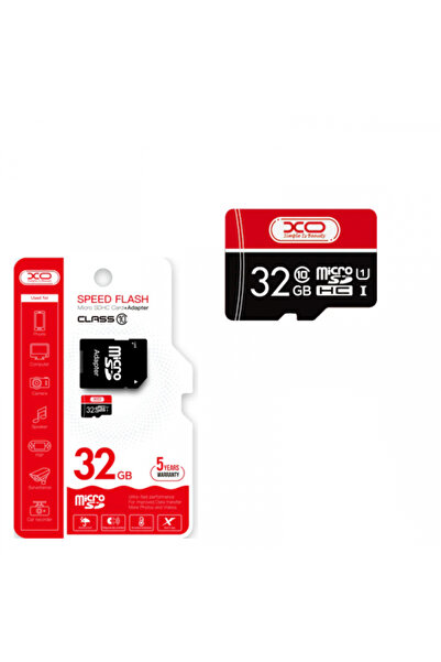 XO Design Κάρτα Μνήμης microSDHC Speed Flash, 32GB, Κλάση 10 / UHS-1 U3, Με Α...