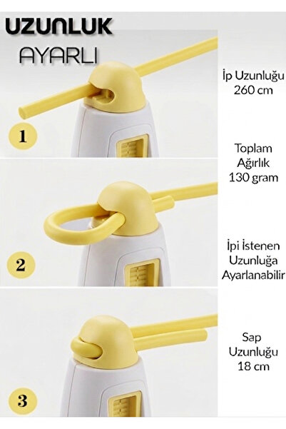 DİTEK Sayaçlı Ayarlanabilir Fitness Atlama İpi