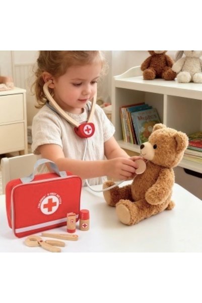 shinymore Jucării educative, Jocuri de rol, Trusă de doctor, Set medical educațional Montessori