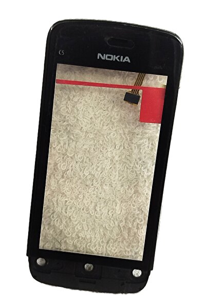 Nokia C5-03 Dkunmatik Touch Ön Kapak Kasa Cam Cover OEM