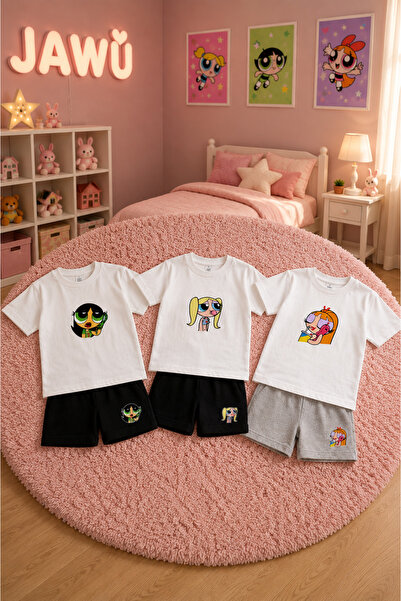 JAWÜ STYLE SET COMBINAT 3 PIESE Imprimat pentru FETE Bumbac