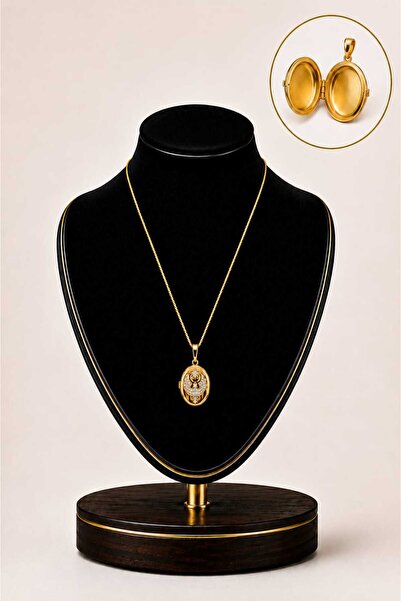 mdm style Phoenix Motif Openable Locket Necklace