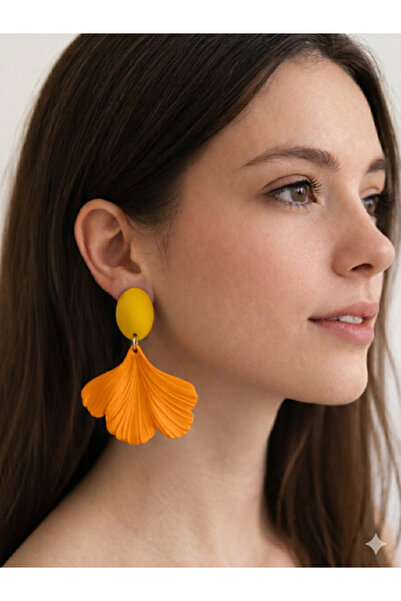 Fullment Ginko Leaf Yellow - Orange Women's Earrings – Modern Technology, Aes...