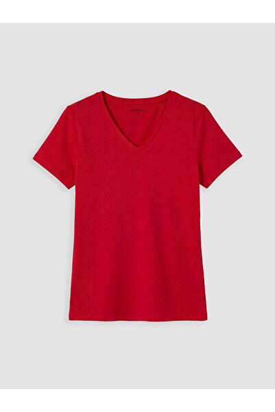 LC Waikiki Nevavm Difference Is the Difference V-Neck Women's T-Shirt