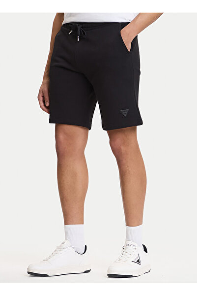 Guess Siyah Erkek Sweat Şort M6GD12K3020-JBLK Siyah Sweat Şort