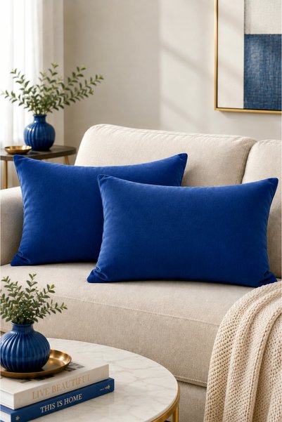 BURCIN HOME 30X50 Parliament Throw Pillow Cover Set of Two Modern Soft Decorative Rectangular Sofa & Bed Throw Pillow