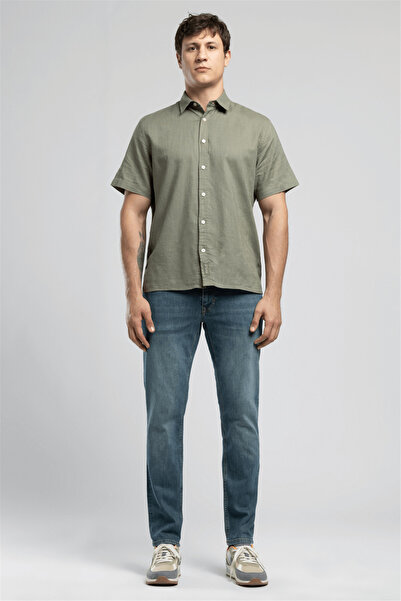 Lee Cooper Haki Erkek Regular Fit Gömlek 262 LCM 241003 ANDRE HAKİ