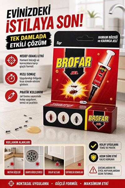 şirinefe Brofar Hamamböceği ve Karınca Jeli 5 g.